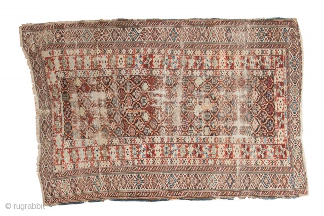 Caucasian carpet, 1800s. Great piece, great wool, great design, big size. Used and enjoyed, see photos. 5'7" x 8'6". Contact for more info.          