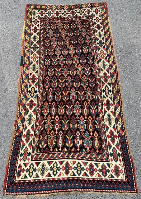 Middle Of The 19th Century Rare Design Caucasian Rug Size 105x220 cm. There is a problem with my Rugrabbit Account. please send me private mail. emreaydin10@icloud.com       