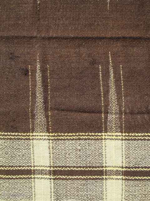 Syrian (?) prayer rug ......19th century....very unusual diamond twill flatweaving technique....all wool...3' x 4'9" (92 x 145cm )...condition as found and shown.           