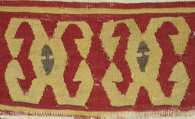 Central Anatolian Konya kilim fragemnt.....circa 1800....2'4" x 5'3" (70 x 160cm ).....probably a half of a 1/2.....condition as found and shown            