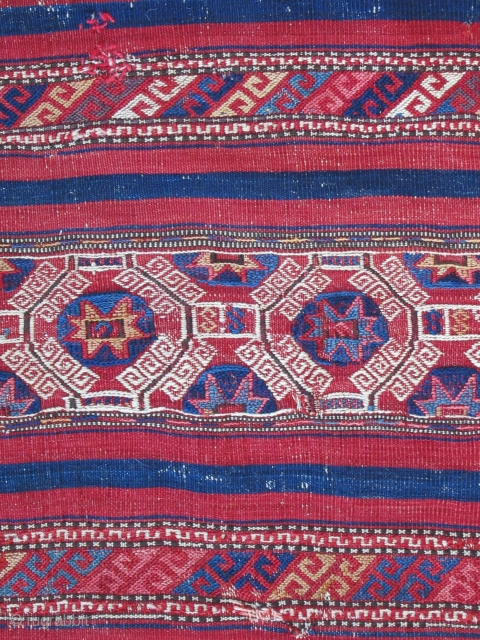 Northwest Anatolian Cuval ( Bergama-Baliksir area )....19th C......condition as shown.....vegetal dyes...29"x 45" ( 75cm x 115cm )                