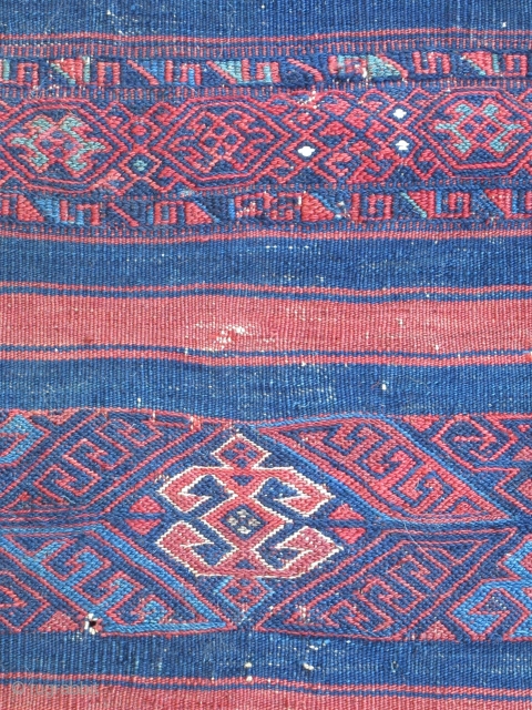 Northwest Anatolian Cuval...Yuncu tribal group...19th C....condition as found and shown.....30"x 50" (75cm x 127cm )                  