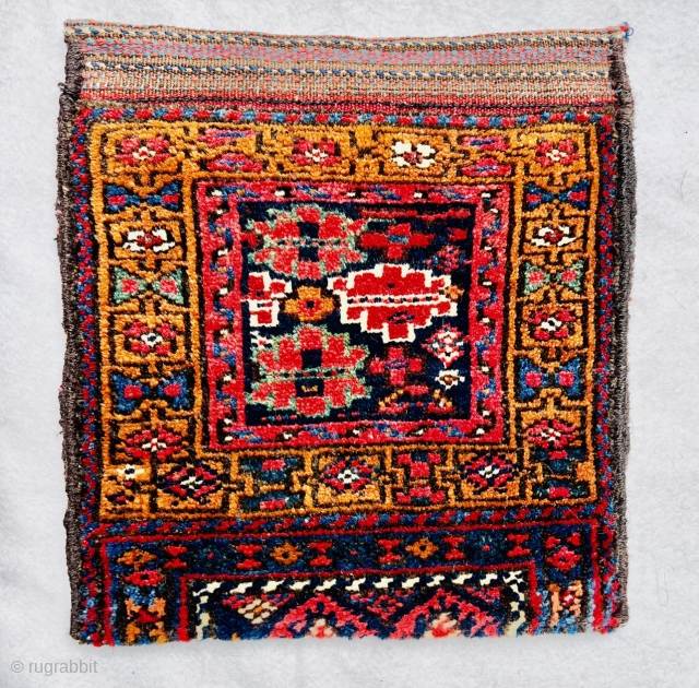 Beautiful Persian Kurdish bag 1890 circa,all good natural colors and very good condition•••size40x38cm                    