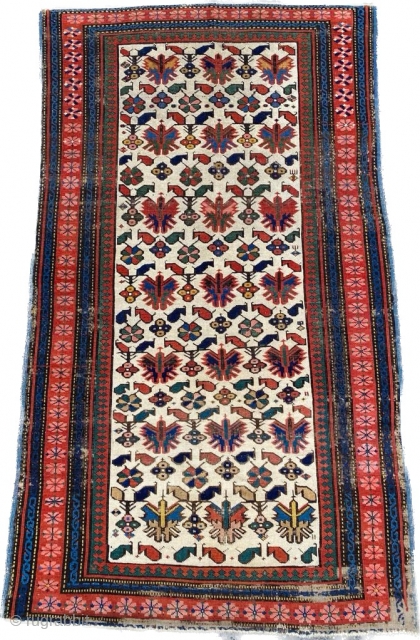 Shirvan Kuba Rug Circa 1860’s Size: 90x155 cm                         