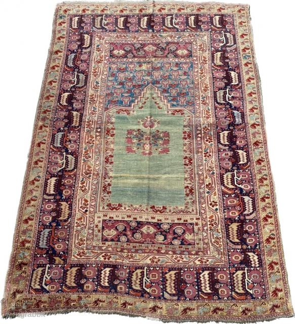 Ghiordes Prayer Rug Circa 1840’s Size: 146x217 cm                         