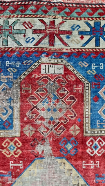Size : 120x180 cm,
Old kazakh .
 If you do not get an answer when you ask directly, my alternative e-mail address is; arisoylarmobilya@gmail.com vintagerugsra51@gmail.com . There may be a system error, i  ...