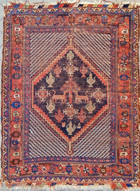 Size: 150x180cm,
Southeast Persian Afshar rug.                            