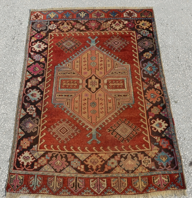Central Anatolian 19th Century Kirsehir rug Size:160 x 112 Cm 5'3"x3'8" Please take the time to view my other pieces. Thank you.           