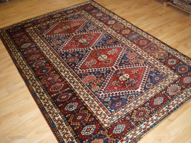 Antique South West Persian Luri tribal rug in outstanding condition with classic design. www.knightsantiques.co.uk 

Size: 7ft 5inx 5ft 3in (226 x 160cm).

Circa 1900.

This rug is an excellent example of Luri tribal weaving,  ...