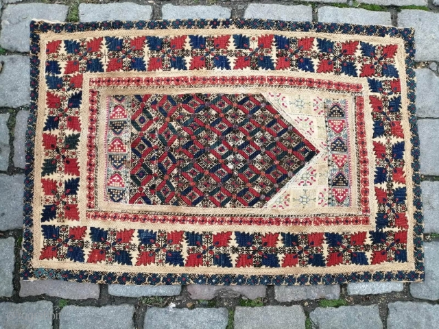 Rare and great Macedonian/ Bulgarian/ Greek  ortoman18th silk embroydery                       