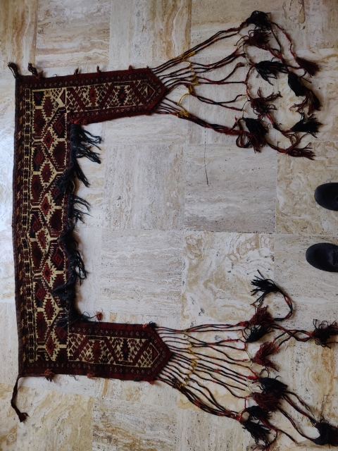 Antique kapunuk Turkmen, with original passementery. Ersari/yomut. End of 19th                       