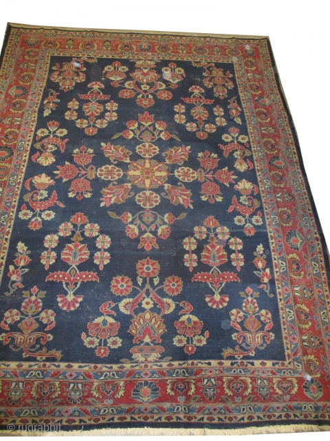 
Malaier Persian, knotted circa 1920 antique, 262 x 343 cm, carpet ID: P-1528
Uniformly short pile, in good shape.               