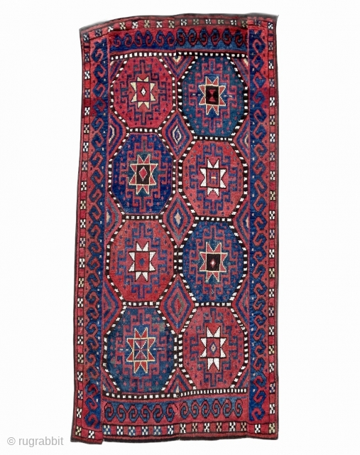 Uzbek Julkhur Rug - 4 Panels - 4'3 x 8'9 - 131 x 271 cm - Extra high resolution pictures and details on request         