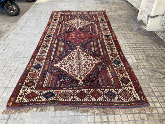 Khamseh colorful rug size 305x160 cm                           