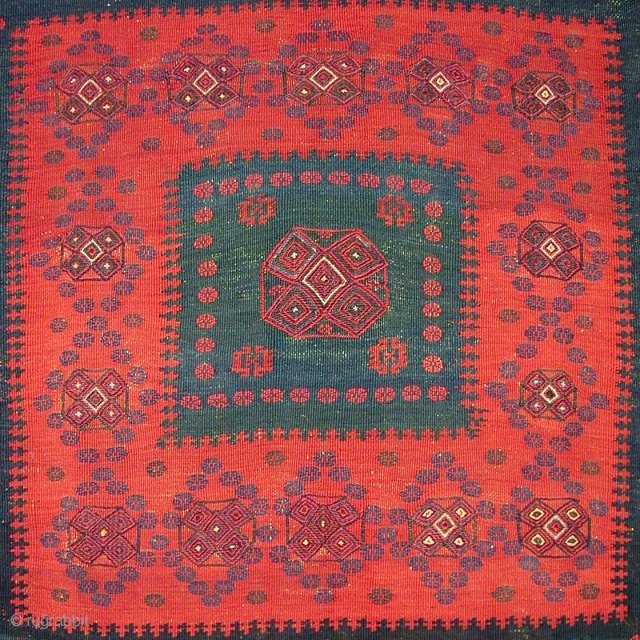 Afshari Sofreh  *  www.m-tehrani.com  152 x 130, ca.1900-1920 (No.18740)                     