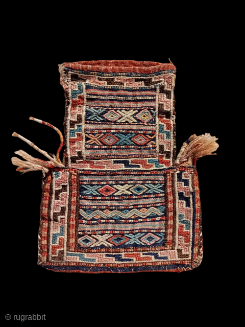 Antique Collectible Quchan Kurd Salt Bag Namakdaan Size 37×28 cm Good age and good condition Contact for more info and price Nabizadah_carpets@yahoo.com           