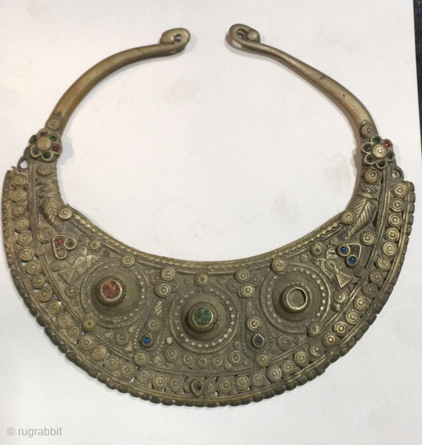 Tribal antique rare pashtun woman torque necklace from Afghanistan 
Complete handcrafted                      