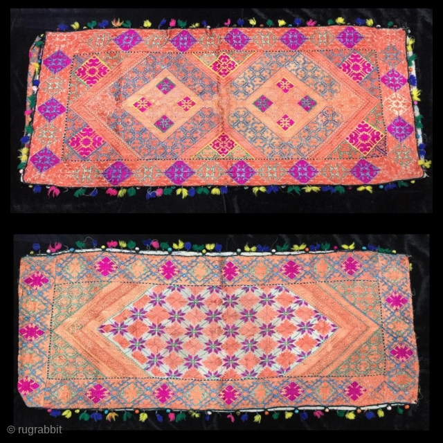 Tribal vintage pillow cases from Swat valley of Pakistan. 
Complete handcrafted , very fine hand embroidery on both sides of the pillow , in best condition       