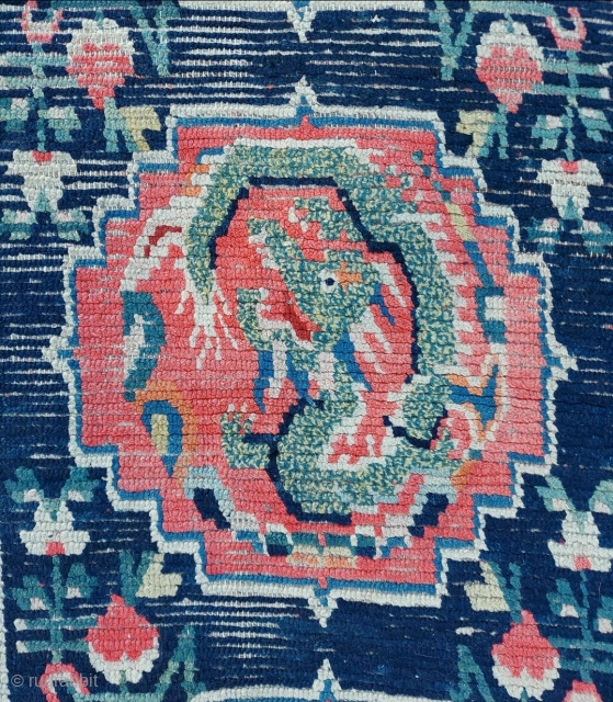 Tibetan Dragon Rug size: 78 x 145 cm                         