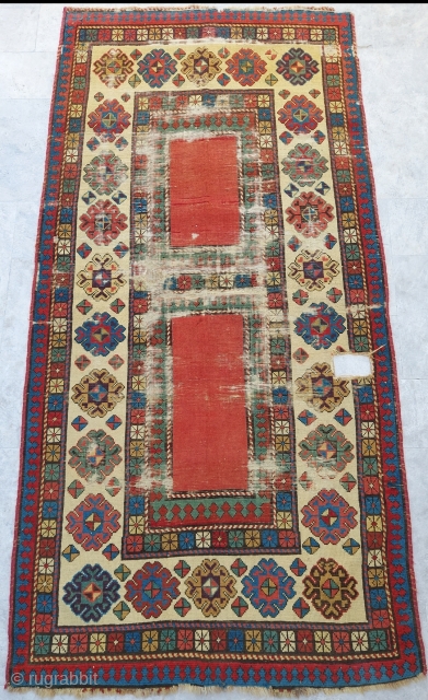 Early Caucasian Carpet circa 1800 size:111 x 224 cm                        