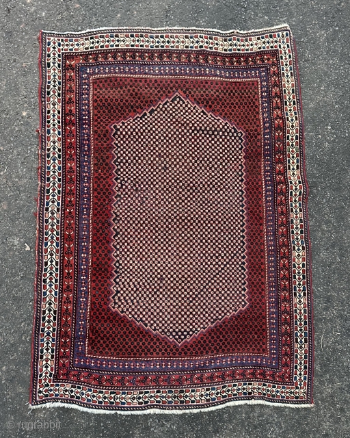 Simple graphic Afshar village rug. Circa 1900. Low even pile all over.
Email- owenrugs@gmail.com                    