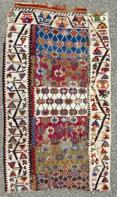 Ottoman inspired design > Fine East Anatolian kilim fragments > 18th c. > Fantastic cotton borders!                 