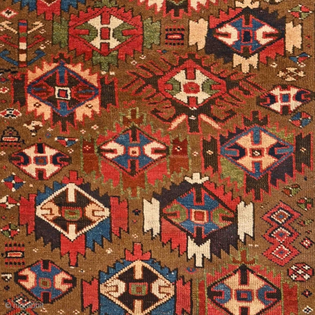 "If there is a virtue in the world at which we should always aim, it is cheerfulness." Edward g. Bulwer-Lytton. Joyful 'Sauj Bulagh' kurdish tribal rug, North-west Persia, 19th century, Soft &  ...