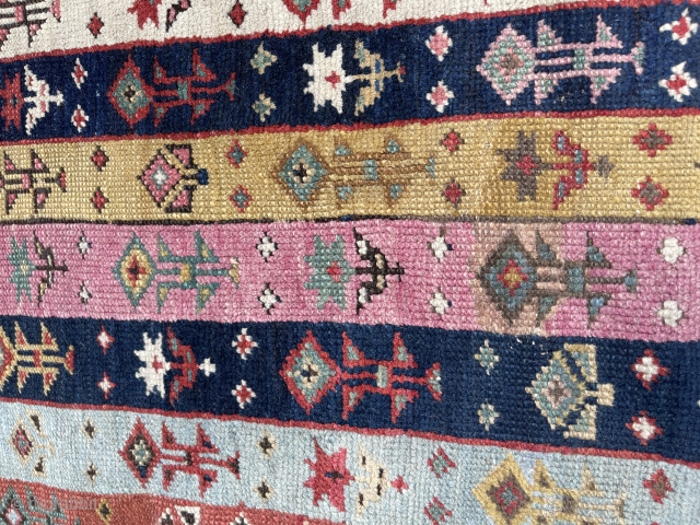#4177 Shirvan Runner Antique Caucasian Rug 
Size: 3’7″ X 9’4″
Age: 1850 or older
Price on Request   
https://antiqueorientalrugs.com/product/4177-shirvan-runner/               