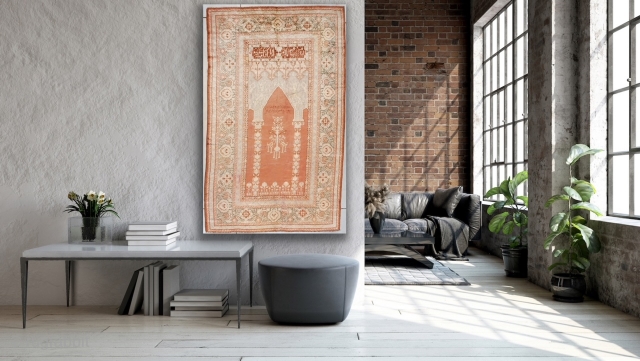 #7503 Angora Oushak Antique Turkish Rug 
This circa 1900 Angora wool Oushak Turkish Oriental carpet measures 5’11” X 9’8” (176 x 298 cm). This is a very attractive Angora Oushak in the  ...