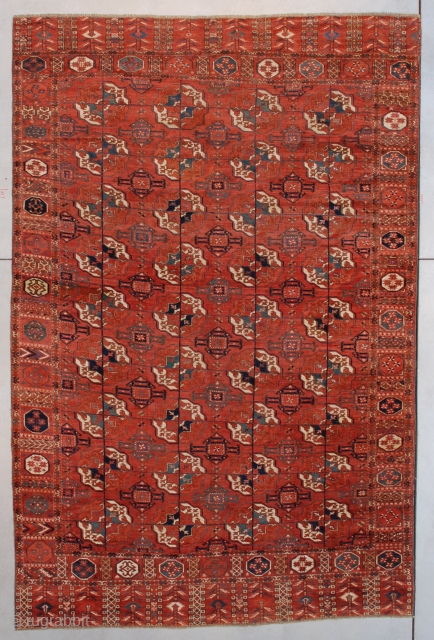 #7481 Antique Tekke Turkomen Rug 
Size: 6’2″ x 9’6″ (189 x 290 cm)
Age: Circa 1800
This rug is essentially MINT condition!
https://antiqueorientalrugs.com/product/7481-antique-tekke/             