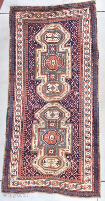 #7732 Kazak Antique Caucasian Oriental Rug

Size: 4’3″ X 9’0″

(131 x 274 cm)

Age: 2nd half 19th century
https://antiqueorientalrugs.com/product/7732-kazak-antique-caucasian-oriental-rug/
                 