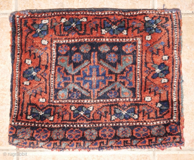 An Afshar small bag, 40 x 28 cm. around 1900, full pile                     
