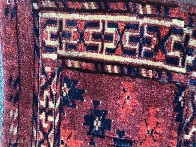 antique Turkmen mafrash, 34-68 cm. natural colors.                          