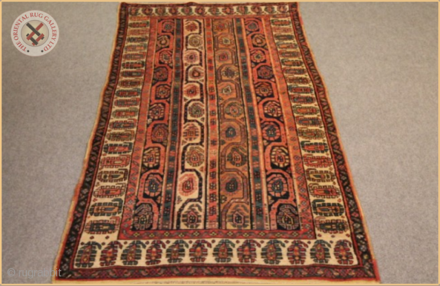 RG1193- 
Antique Shahzavan long rug circa 1890 wool on wool foundation
Very good condition
Size : 2.55m x 1.00m  8`4" x 3`3"            