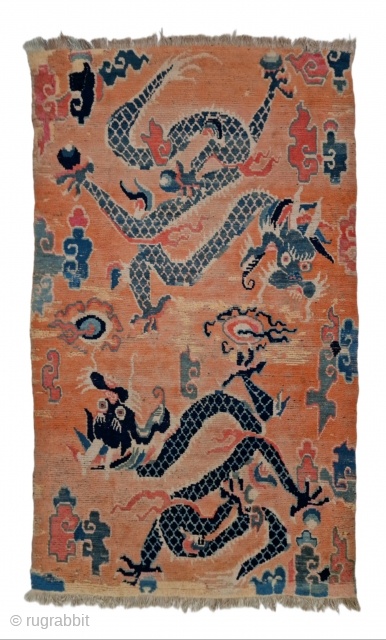 Tibetan Khaden with Double Dragon
(160x97cm)                            