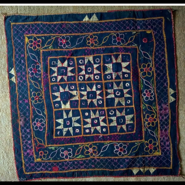India embroidery textile silk on cotton, size: 67*67cm
.                         