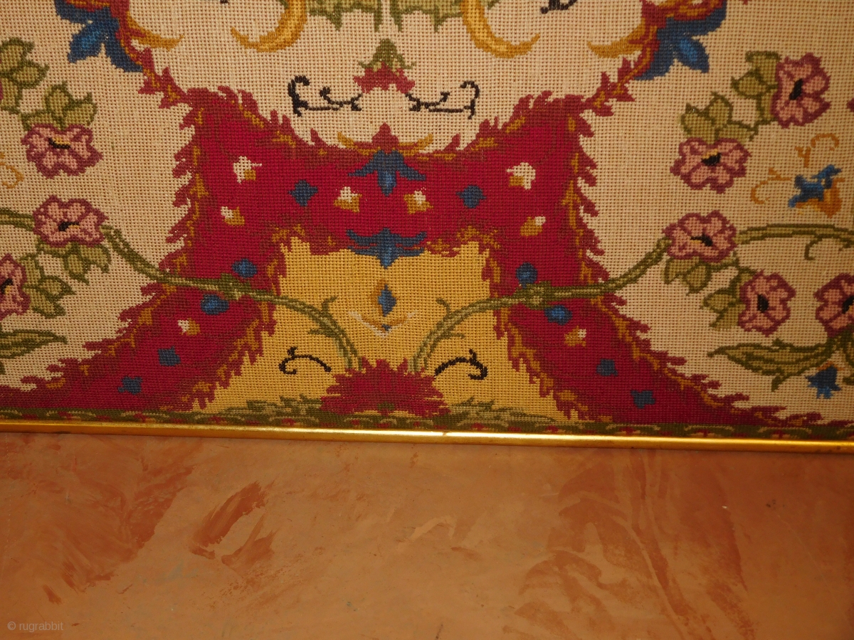 34''x34'' framed Portuguese Amazing textile silk and wool