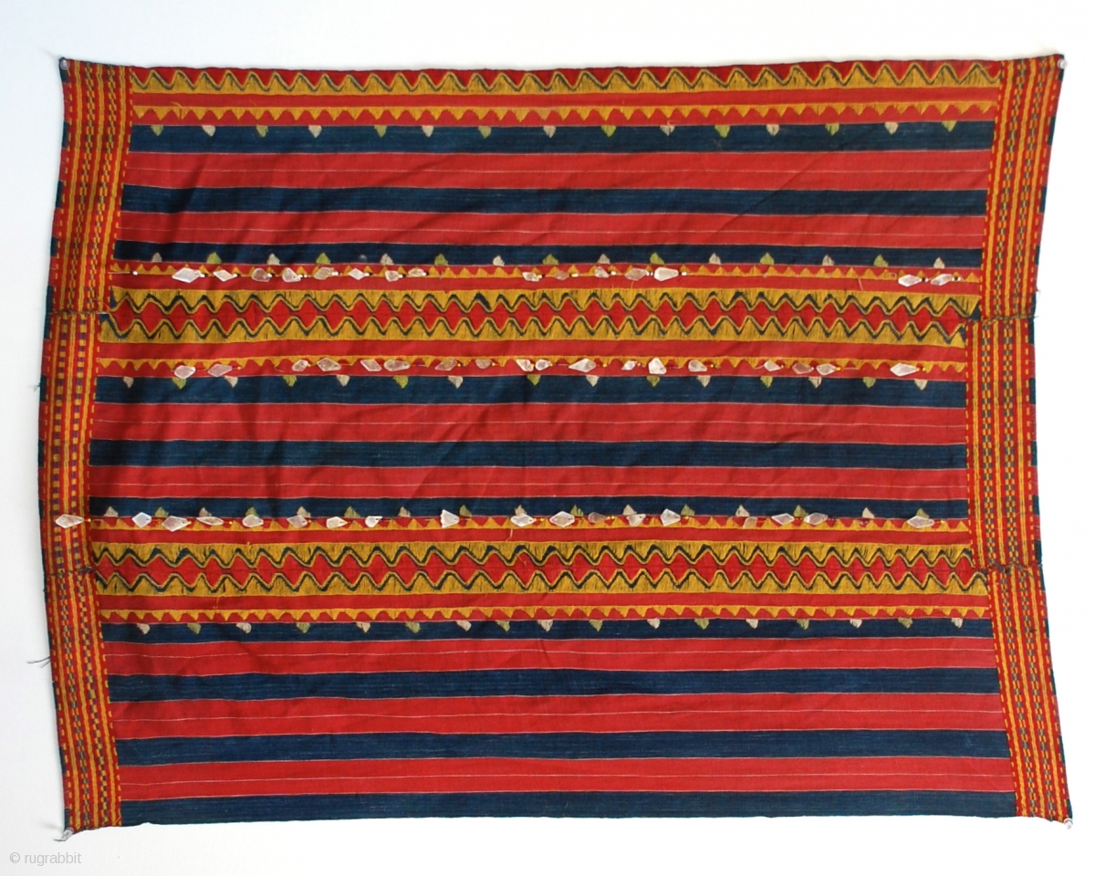 Philippines Kalinga woman's cotton wraparound skirt with beadwork and
