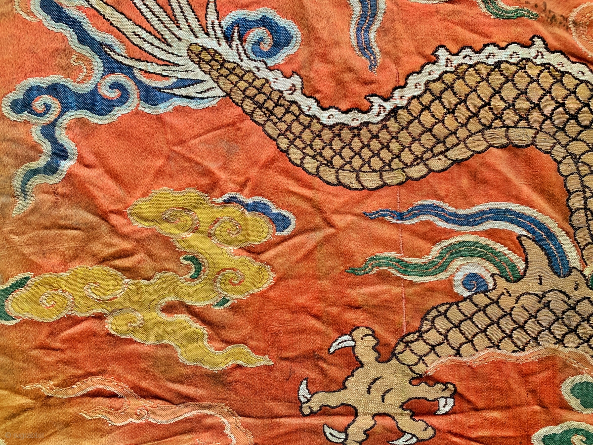 An Important Museum Grade 17th Century Imperial Chinese Antique Silk