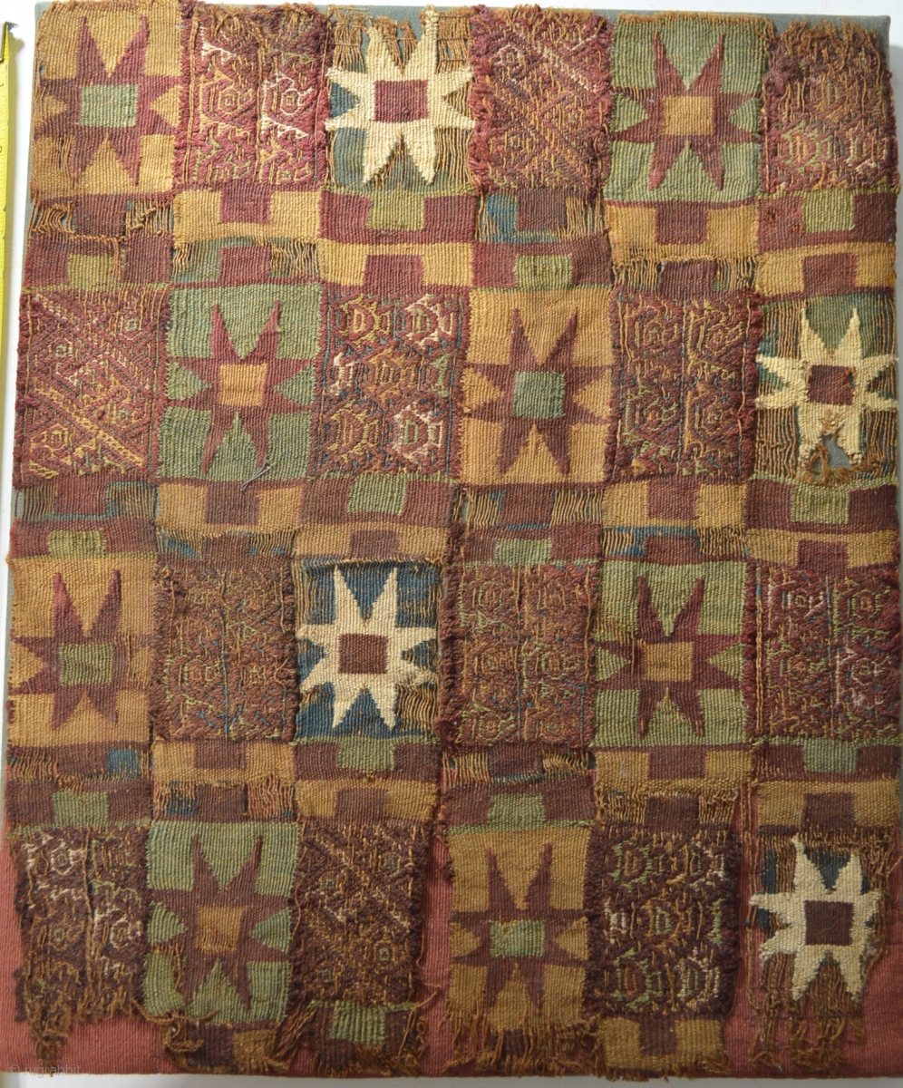 Pre Columbian rare Inca textile fragment panel ancient South America