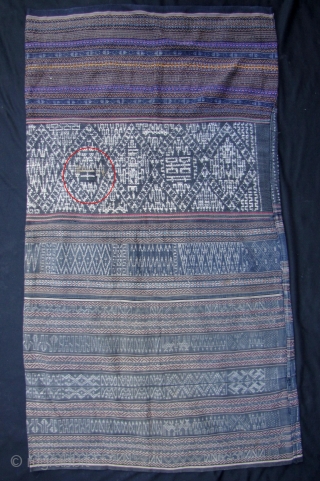 



Fine and rare five paneled skirt, from the Meifu subgroup of the Li people Hainan Island, circa mid 20th century. This kind of ikat textile is unique among Chinese minority groups. I  ...