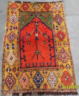 Antique Anatolian Konya Rug 
size:137x100 cm.                           