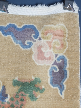 Tibetan Khaden Rug


Dating to circa 1970 and in superb, original condition.  Featuring a simple, elegant design which has been well drawn in wonderful pastel tones.



Tibetan carpets were only made in a few formats  ...