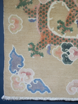 Tibetan Khaden Rug


Dating to circa 1970 and in superb, original condition.  Featuring a simple, elegant design which has been well drawn in wonderful pastel tones.



Tibetan carpets were only made in a few formats  ...
