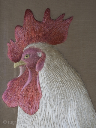 Exceptional Framed Meiji Embroidery

A large framed embroidery from Meiji Japan (1868 - 1912) featuring a family of hens amongst Peonies, the expert use of negative space making it reminiscent of the best Kacho-e woodblock prints.

An  ...