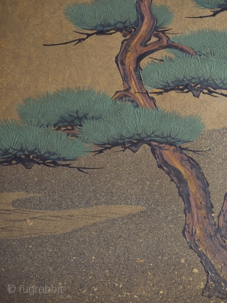 A beautiful little screen. The perfect composition (designed to be read from the right) leads you through the desolate pines on the shore to the mist shrouded headlands in the distance. It is immersive,  ...