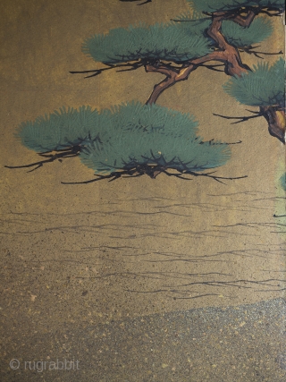 A beautiful little screen. The perfect composition (designed to be read from the right) leads you through the desolate pines on the shore to the mist shrouded headlands in the distance. It is immersive,  ...