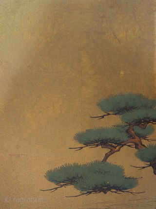 A beautiful little screen. The perfect composition (designed to be read from the right) leads you through the desolate pines on the shore to the mist shrouded headlands in the distance. It is immersive,  ...