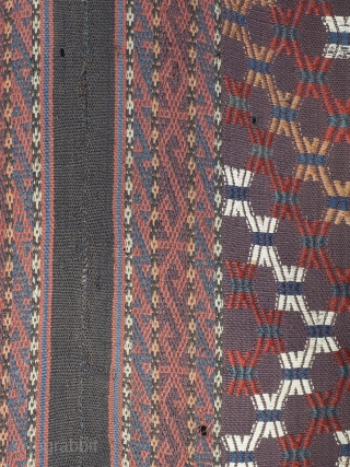 Antique Ersari Flatweave Tribal Rug

Large and decorative Turkoman tribal rug probably Turkmenistan, circa 1870. 
280 cm x 170 cm. (110 inch x 67 inch). Wool on wool with additional pattern forming wefts of Zilli weave in  ...