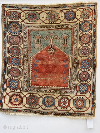 18th century Central Anatolian Prayer rug great colors 3'1x5'1                        